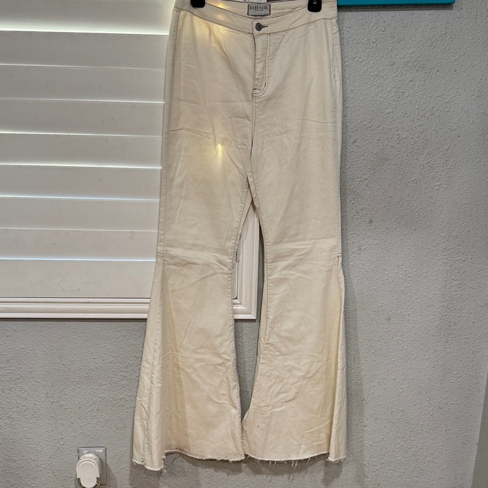 Cream Flare Pants